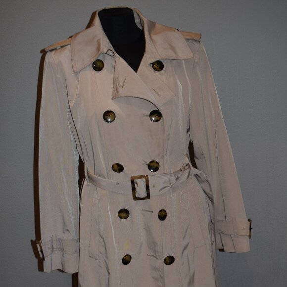 London Fog Jackets & Blazers - Women's Khaki London Fog Trench Coat Size PL